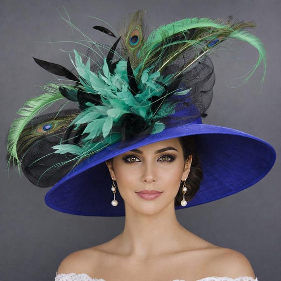 1446 Wedding Bridal Derby Bowler Hats For Women Ladies With Feather Women main image 2