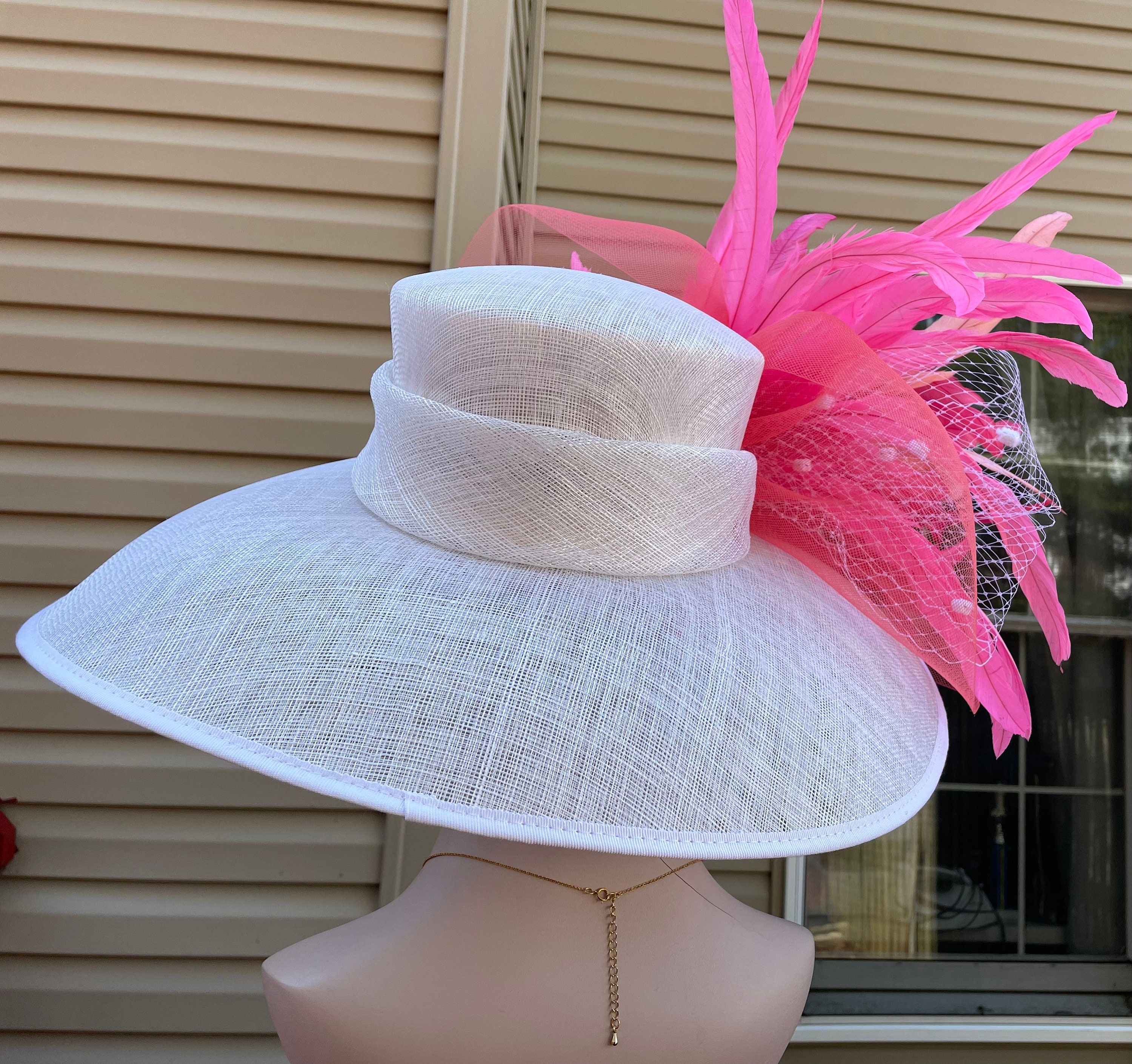 Wide Brim Kentucky Derby Hat, Ascot Hat for Wedding & Tea  display picture 2