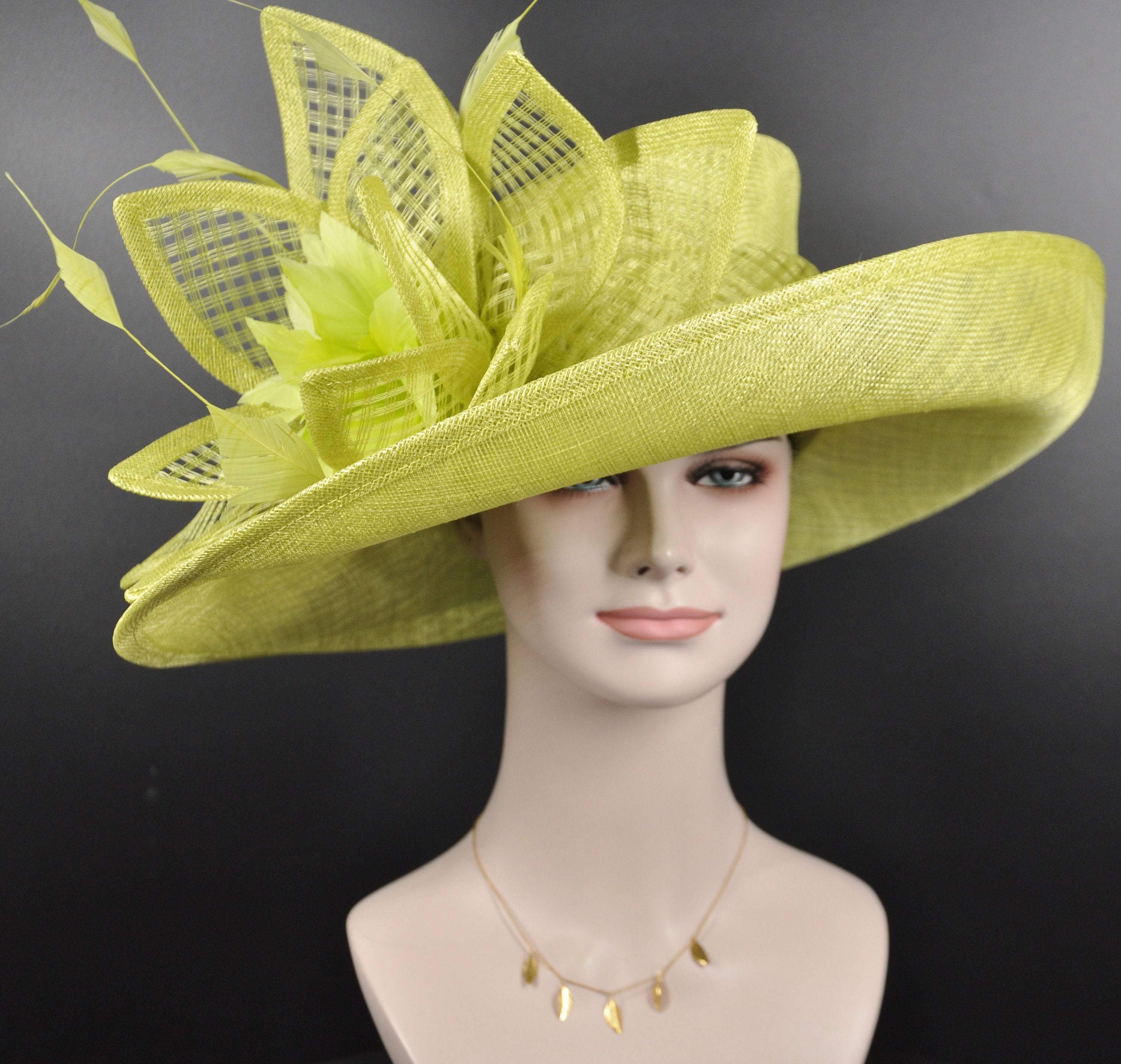 Cappello Da Donna Tesa Larga - Floreale Per Matrimonio, Kentucky Derby, Ascot - A045 Lawliet