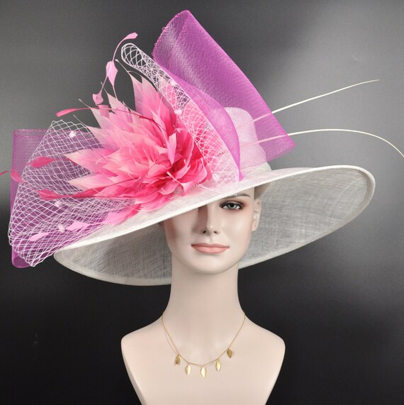 Wide Brim Kentucky Derby Hat, Ascot Hat for Wedding & Tea  display picture 1