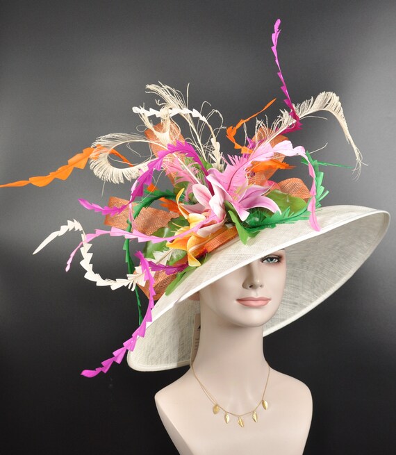 Kentucky Derby Hat Fascinator Hat KY Oaks Lily Royal Ascot Sinamay Fascinator Kentucky Derby Hat Fascinator Hat KY Oaks Lily Royal Ascot  main image 4
