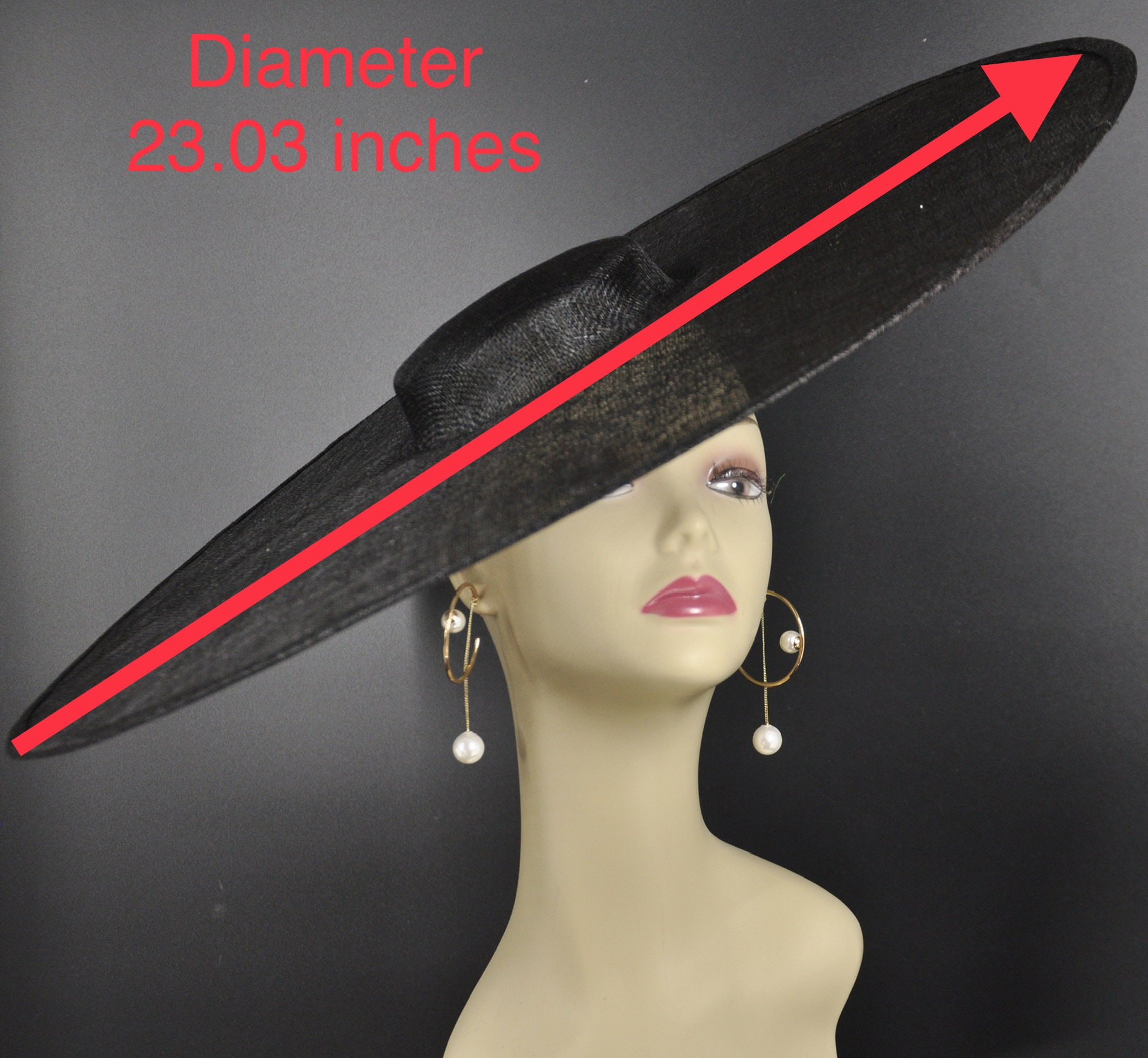 Super Wide Brim Sinamay Fascinator Hat for DIY Kentucky