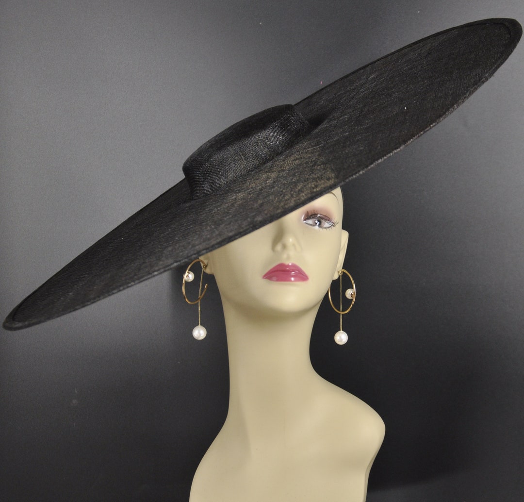Super Wide Brim Sinamay Fascinator Hat for DIY Kentucky Derby Hat
