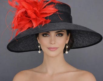 M901( Black Red Hat) Kentucky Derby Hat Church Hat Wedding Hat Easter Hat Tea Party Race Hat Ascot Hat Medium Brim Sinamay Dress Hat - Etsy M901( Black Red Hat) Kentucky Derby Hat Church Hat Wedding Hat Easter Hat Tea Party Race Hat Ascot Hat Medium Brim Sinamay Dress Hat - Etsy