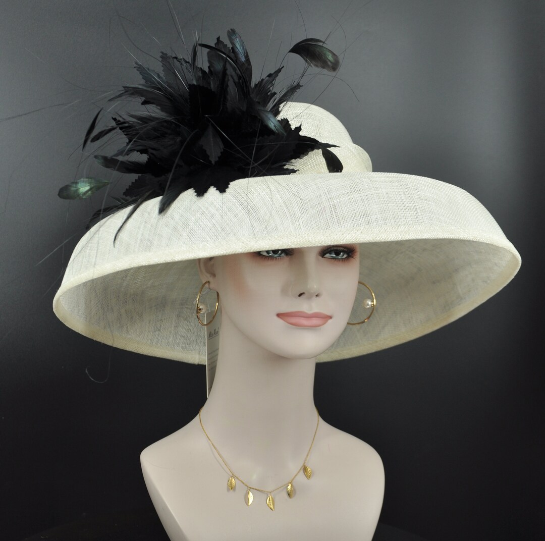 Audrey Hepburn Style Dome Hat Kentucky Derby Hat Tea Party Carriage