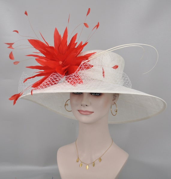 Wide Brim Sinamay Hat Church Kentucky Derby Hat Carriage Tea  display picture 2