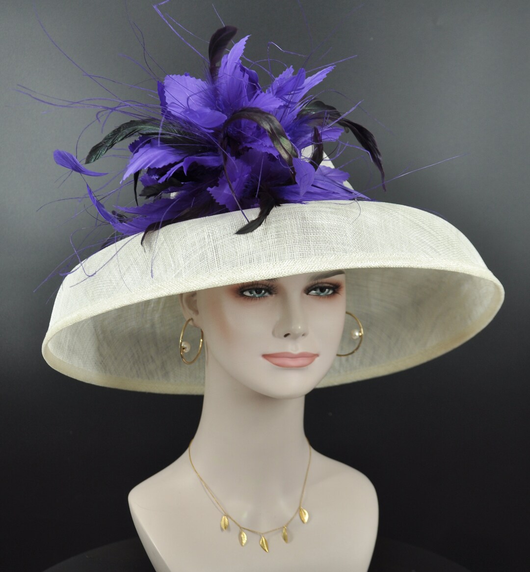 Audrey Hepburn Style Dome Hat Kentucky Derby Hat Tea Party Carriage