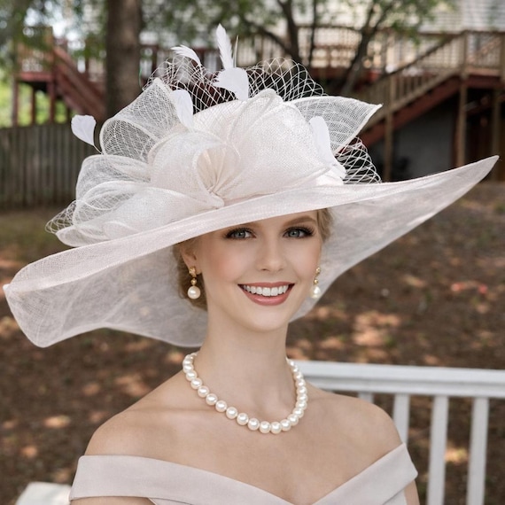Kentucky Derby Bridal Tea Party Wedding Guest Church Hat Women main image 2
