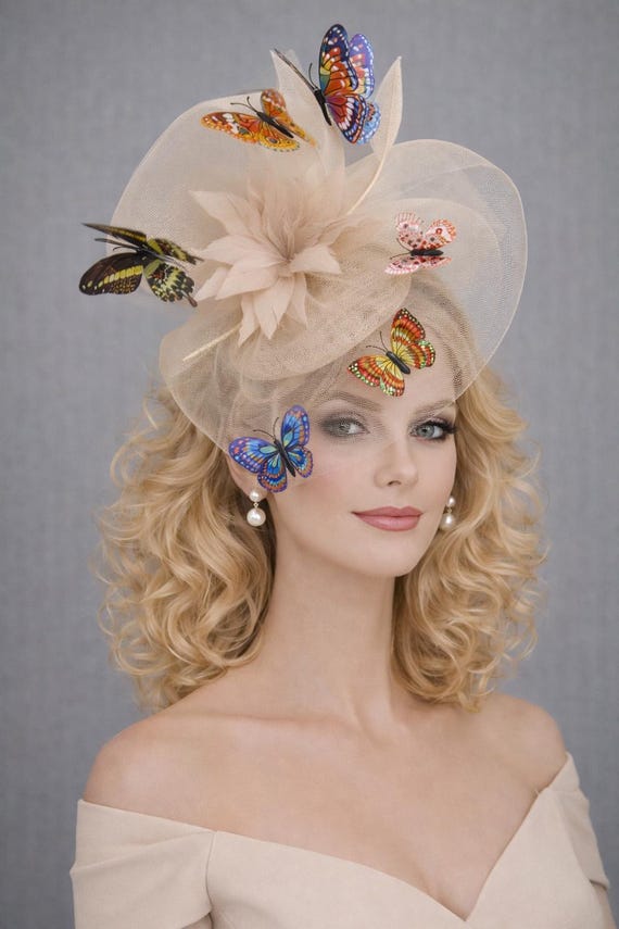 Statement Sinamay Fascinator Hat W Butterfly Detail  display picture 1