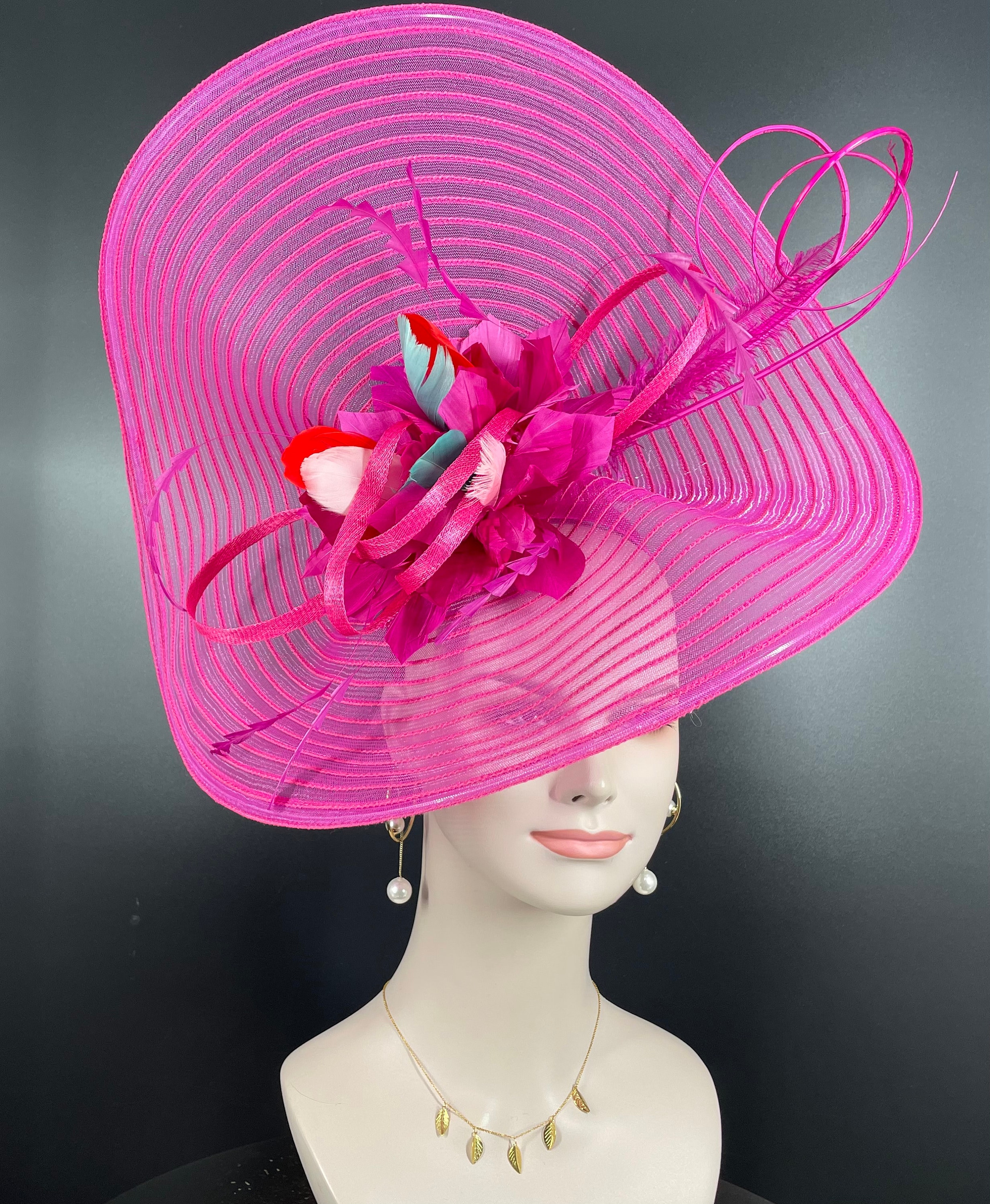 Sinamay & Crin Fascinator Hat for Kentucky Derby, Ascot  display picture 3