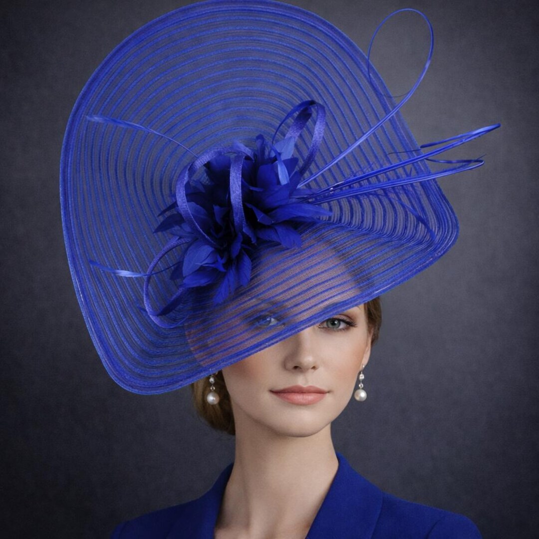 Sinamay & Crin Fascinator Hat for Kentucky Derby, Ascot  display picture 1