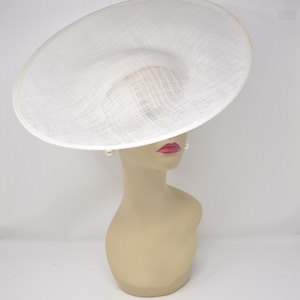 Sinamay Saucer with Upturned Brim Hat Base Hat For DIY Kentucky Derby Hat Millinery Supply Round Shape 16.14 Diameter