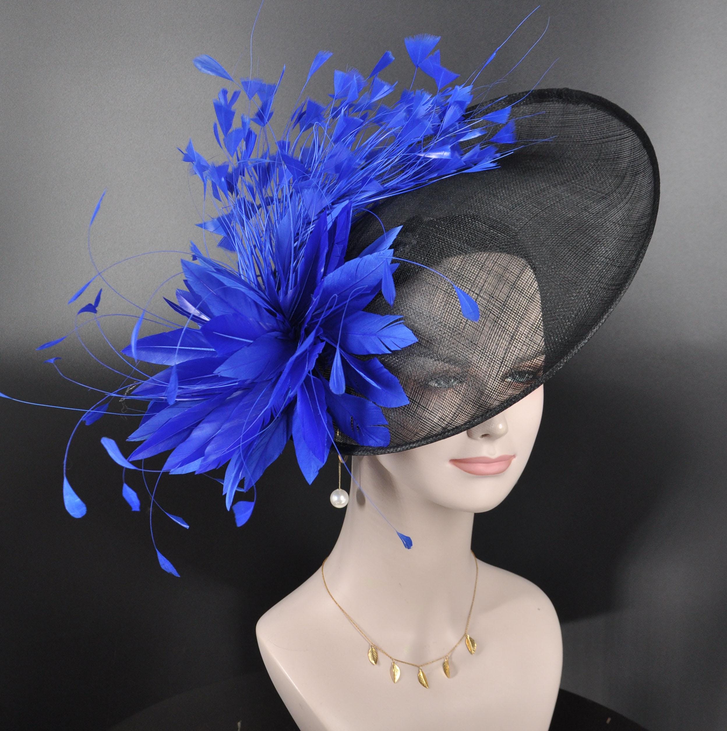 Elegant Black and Blue Fascinator Hat

FAS2 0226 Feather Fascinator Navy Blue - Navy Blue Hat - Navy Wedding  main image 3