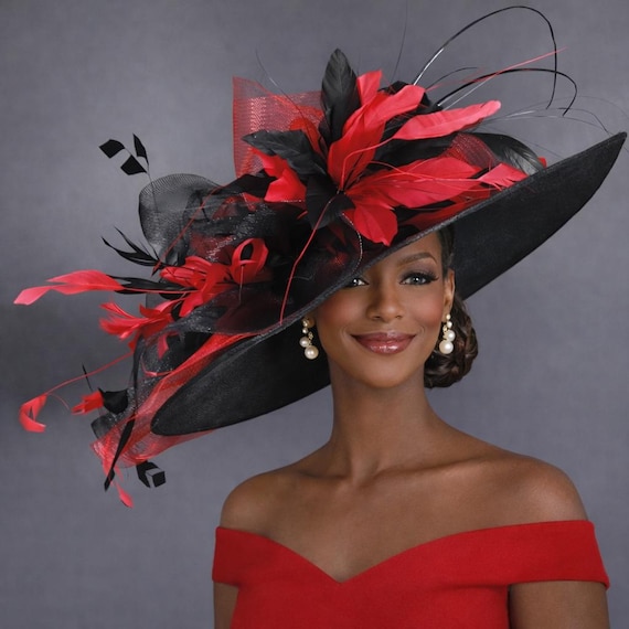 Stunning Big Bold Fascinator Feathers Headband Clip Kentucky Derby Tea Church The history behind those showy Kentucky Derby hats main image 4