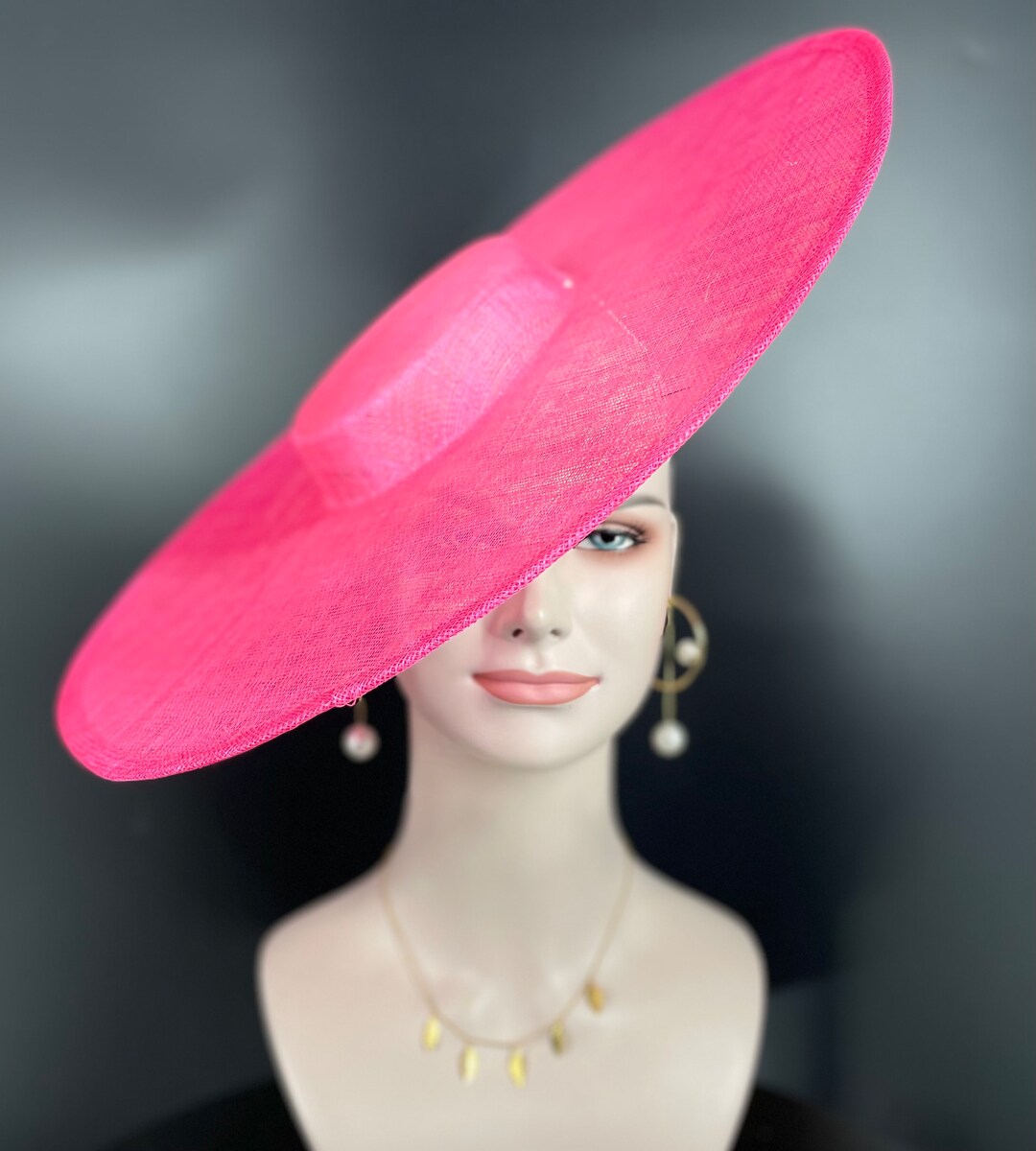 Large Brim Sinamay Fascinator Hat for DIY Kentucky Derby Hat Millinery