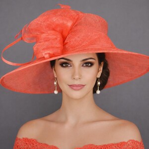 Coral Church Hat - Etsy display picture 1
