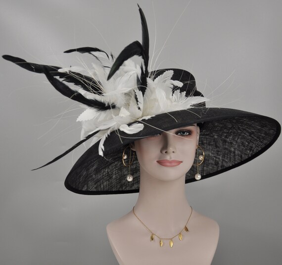 Church Derby Hat Carriage Tea Party Wedding Wide Brim Royal  display picture 3