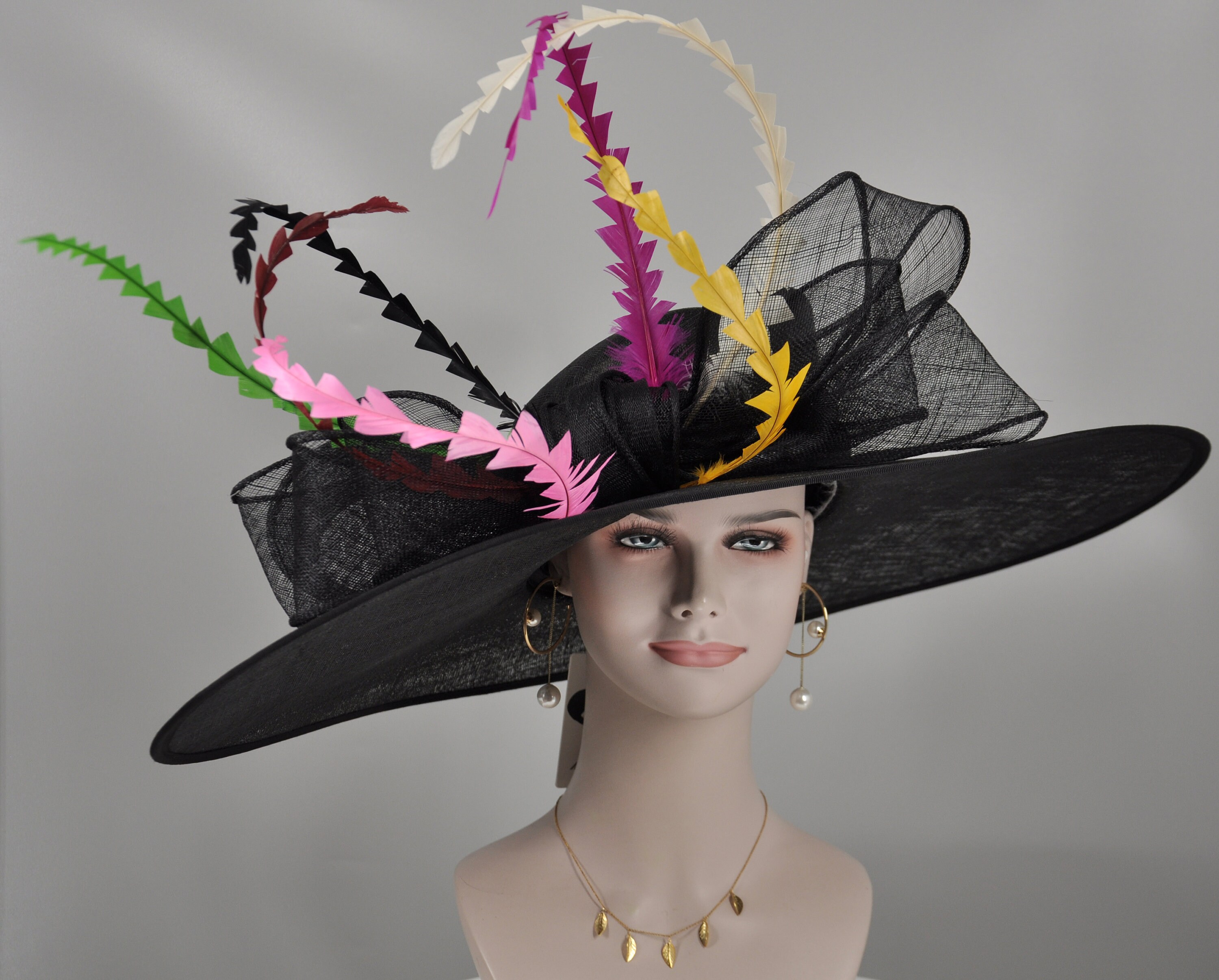 ? Midnight Elegance Black Fascinator | Kentucky Derby, Royal Ascot, Formal, Tea il_fullxfull.3440611256_rbgm.jpg main image 4