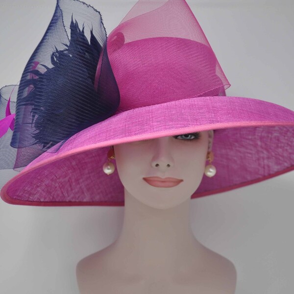 Pink Derby Hat Etsy