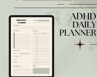 ADHD Daily Planner Printable | Focus To-Do List (PDF)