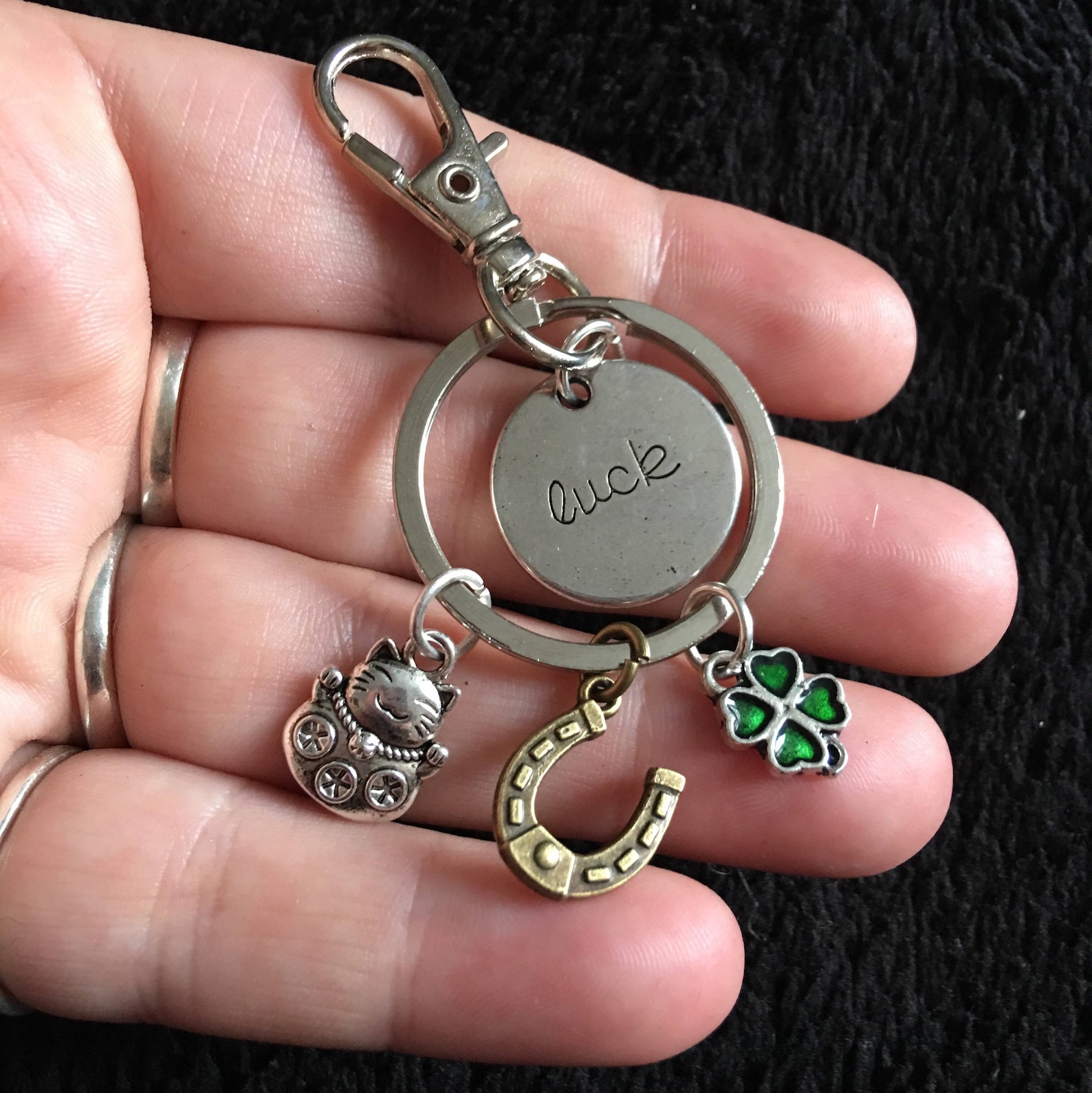 80p UK P&P Handmade Lucky Charm keyring good luck keychain Etsy