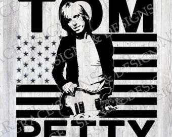 Tom P American Flag Guitar DTF Transfer