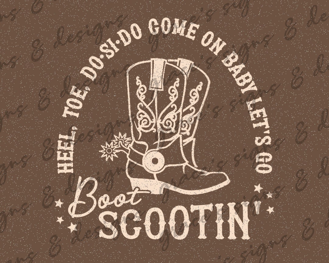 Come on Baby Let's Go Boot Scootin' Boogie Cowboy 90s Etsy