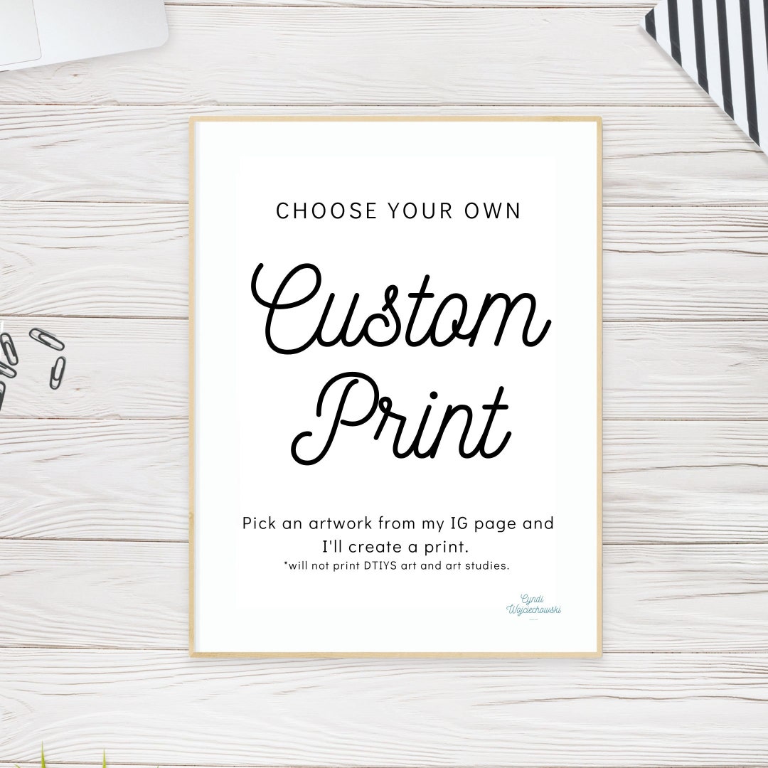 Custom Print of My Artwork From Cyndi_draws Etsy
