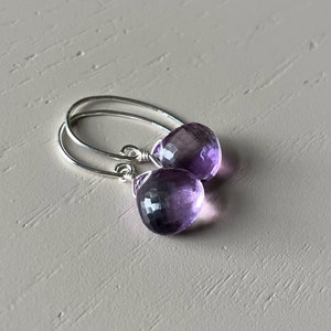 Pink Amethyst Earrings // Unique Gemstone Jewelry // Bohemian Jewelry // Lavender Amethyst Earrings // Pale Purple Gemstone Earrings