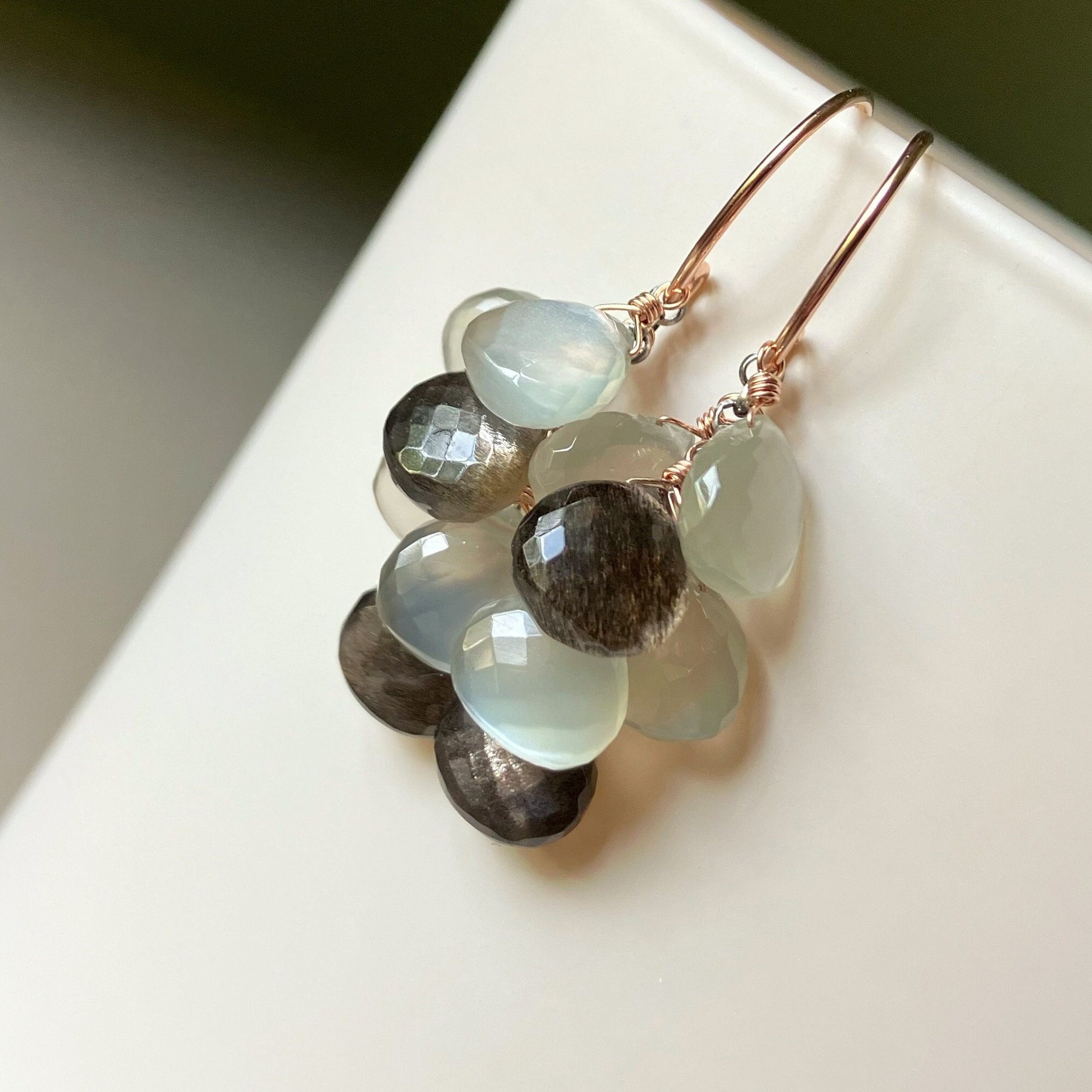 Fruit Punch Faceted Gem and Gold Earrings Fruit Punch Faceted Gem and Gold Earrings