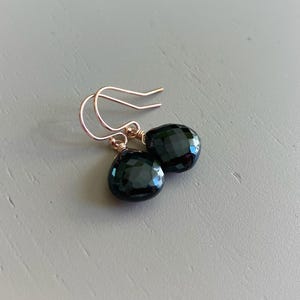 Black Spinel Earrings: 14k Rose Gold Filled Gemstone Jewelry image 5