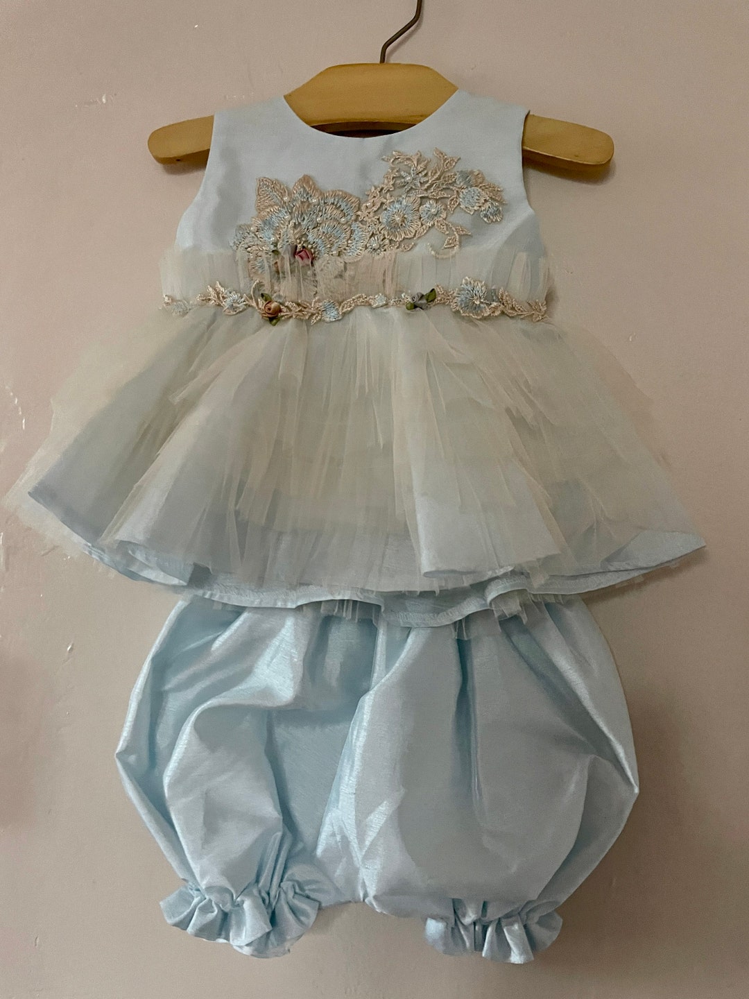 Baby Ruffle Dress and Bloomers Set Etsy