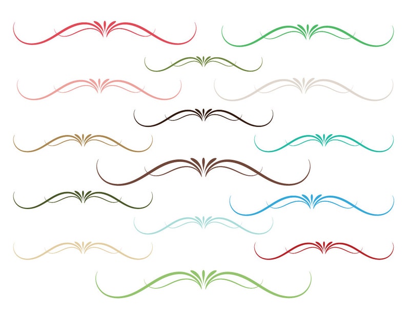 Download Christmas Flourish divider clip art swirl divider SVG PNG ...