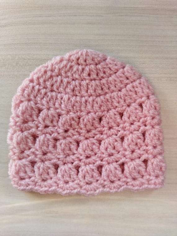 Cappellino rosa neonata all'uncinetto - Bambini - Abbigliamento - d... | su