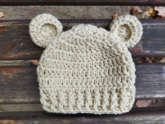 Patrón fácil de gorro de osito para bebé a crochet Patrón PDF de