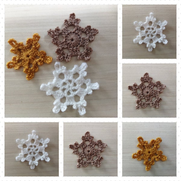 3 Snowflake Crochet Patterns - Crochet Snowflake Pattern - Christmas Ornament - 3 Snowflake Designs PDF - Patterns for Winter Decor