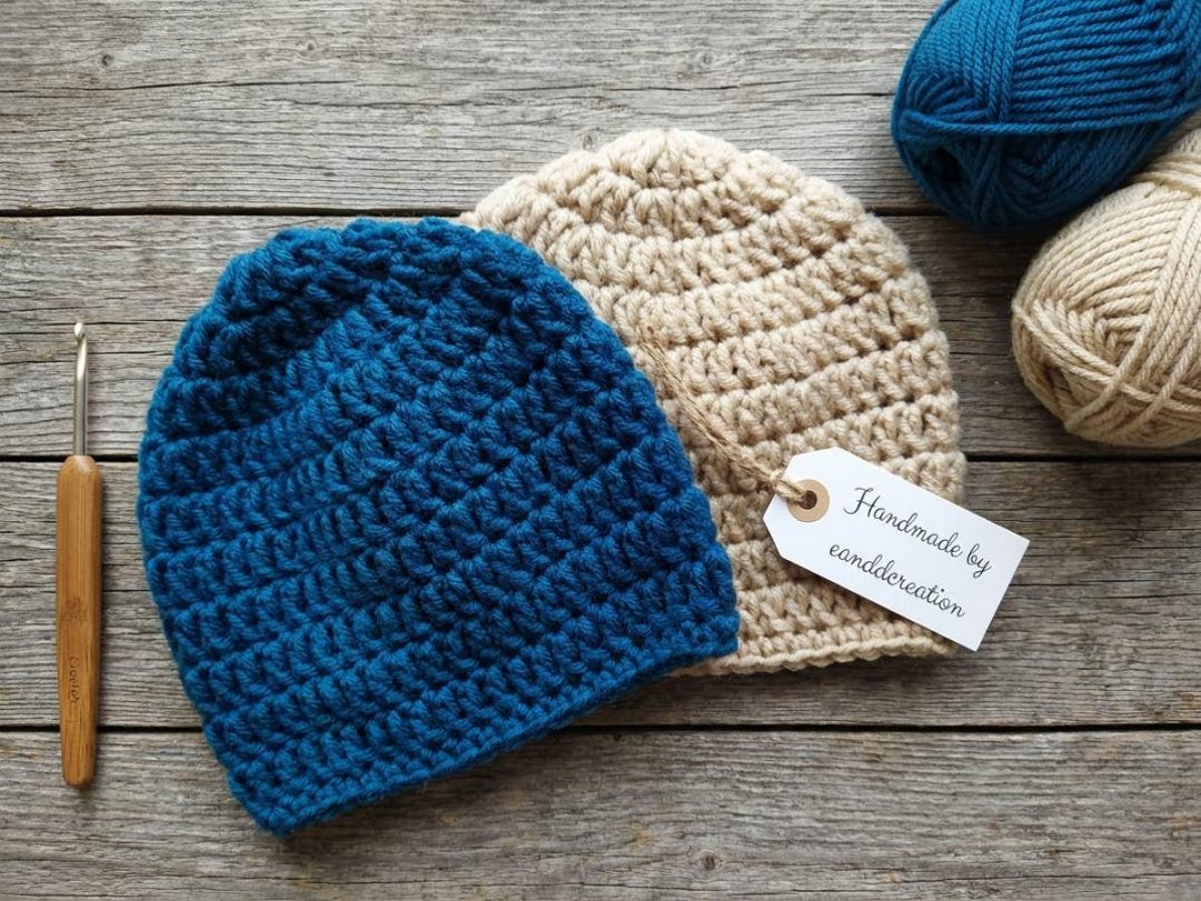 Buy 10 Sizes Basic Hat Crochet Pattern - Easy Crochet Beanie PDF ...
