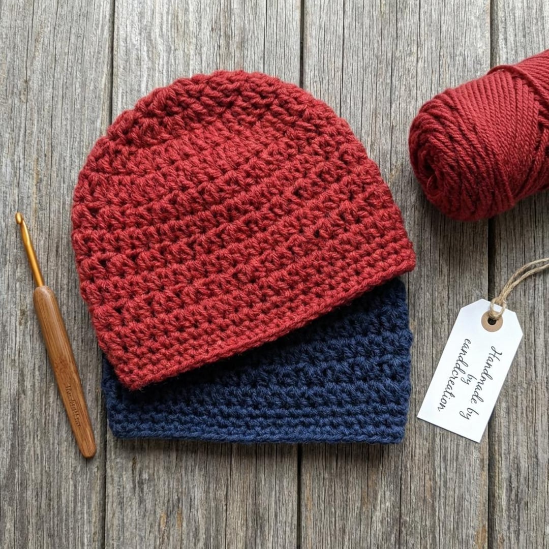 Easy Crochet Hat Pattern - Simple Beanie PDF Pattern - Crochet Baby Hat ...