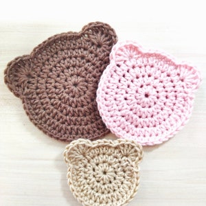 Bear Coaster Crochet Pattern: 3 Sizes (PDF Pattern)