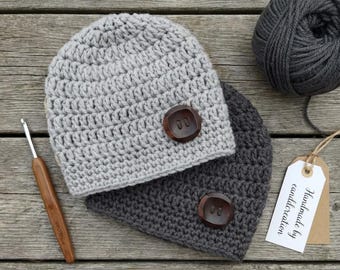Easy Hat Crochet Pattern - PDF Crochet Baby Hat Pattern - Winter Baby Beanie Pattern - Simple Crochet Hat - Newborn to 12 Months