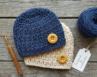 Crochet Baby Beanie Pattern: Beginner-Friendly, 3 Sizes (PDF Pattern)