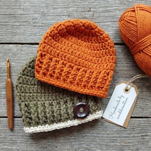 Modello per cappello all'uncinetto facile in 9 misure - Modello per cappello all'uncinetto semplice e veloce - Modello PDF per berretto all'uncinetto in 9 misure - Cappello all'uncinetto facile