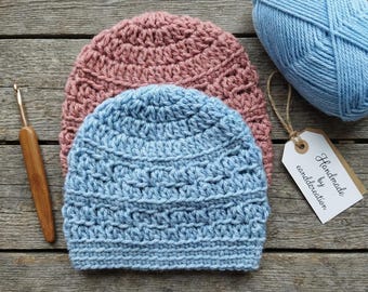 Easy Crochet Baby Beanie Pattern: Sizes 0-12 Months (PDF Download)