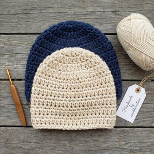 7 Sizes Crochet Hat Pattern, Instant Download, Easy Crochet Beanie PDF Pattern, Basic Hat Crochet Pattern, Multiple Sizes Hat Pattern