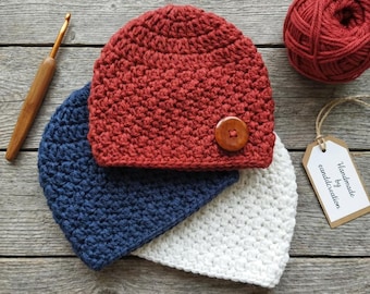 Easy Crochet Baby Beanie Hat Pattern: Newborn to 12 Months (PDF Pattern)