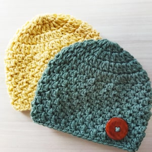 Crochet Baby Hat Pattern - Easy Crochet Hat Pattern - Newborn Hat Pattern - Baby Beanie Crochet PDF Pattern - Newborn Crochet Pattern