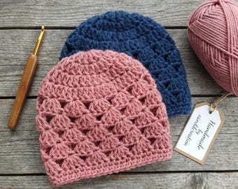 Baby Hat Crochet Pattern - Easy Baby Beanie PDF Pattern - Crochet Baby Hat - 0- 3 Months, 3-6 Months, 6-12 Months, Instant Download