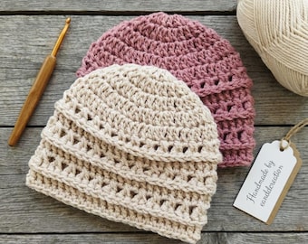 Crochet Hat PDF Pattern - Baby Girl Hat Crochet Pattern - Easy Baby Beanie PDF Pattern - Crochet Baby Hat - Instant Download