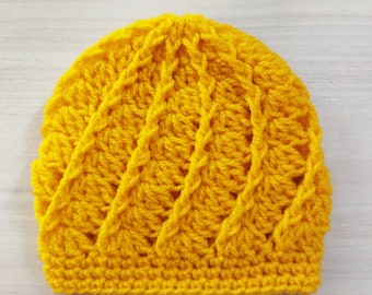 Easy Baby Hat Crochet PATTERN - Crochet Baby Beanie PDF Pattern - Newborn to 12 Months - Instant Download PDF Crochet Pattern