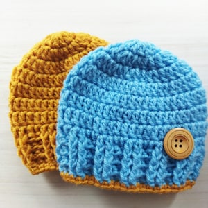 Easy Crochet Baby Hat Pattern: Beginner-Friendly Beanie (PDF Pattern, 0-12 Months, US Terms)